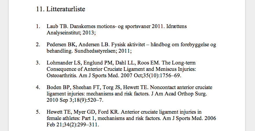 The "Litteraturliste", or works cited section. Mathias and his group collaboratively cited 127 papers in their thesis work.